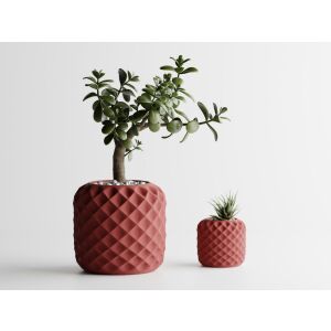 Doniczka dekoracyjna Sani, Diament, 94 x 94 x 200 mm, Ciemnoczerwony mat 122751270 - Ogród