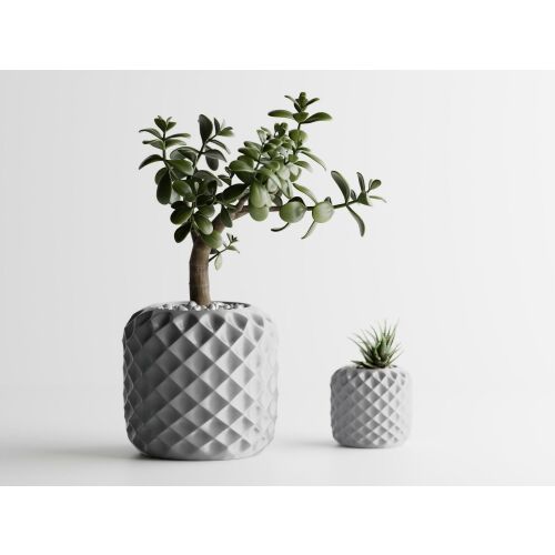 Декоративна саксия Sani, Diamond, 94 x 94 x 200 mm, Silver 122751279