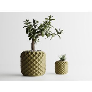 Doniczka dekoracyjna Sani, Diament, 94 x 94 x 200 mm, Brąz 122751277 - Ogród