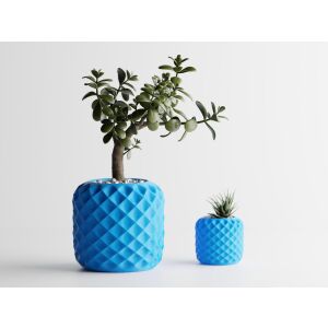 Doniczka dekoracyjna Sani, Diament, 94 x 94 x 200 mm, Cyjan 122751278 - Ogród
