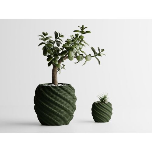 Декоративна саксия Sani, Roma 120 x 120 x 109 mm, Dark Green Matt 122751402