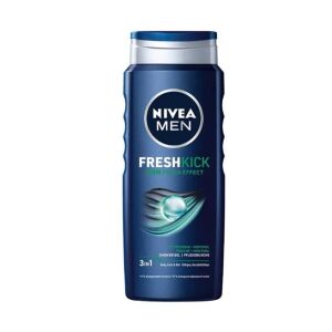 Nivea Men Fresh Kick 3v1 Sprchový gél na telo, tvár a vlasy, 500ml - Šampón