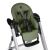 Close-up of seat and harness of Petite&Mars Tasty High Chair in Mature Olive color