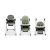 Petite&Mars Tasty High Chair in Mature Olive color, multiple views showing folding mechanism