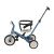 Petite&Mars Turbo Ocean Blue Tricycle with Parent Handle