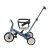 Petite&Mars Turbo Ocean Blue Tricycle with Parent Handle