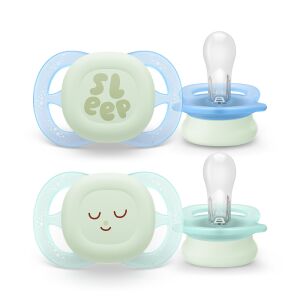 Philips AVENT Ultra Start Nachtschnuller für Jungen 0-2 Monate, 2er-Pack - Füttern