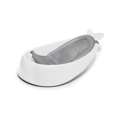 Skip Hop Moby 3-Stage Baby Bathtub with Ergonomic Sling, white