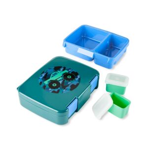 SKIP HOP Spark Style Monster Truck Bento Box und Behälter, schräge Ansicht - Lebensmittel- und Getränkebehälter für Kinder