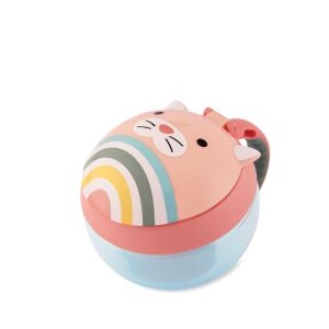 SKIP HOP Zoo Cat Snack Cup - spill-proof container for toddlers - Baby Food & Drink Container