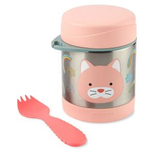 Skip Hop Cat Food Jar with Utensil, Stainless Steel, 325ml - Food thermosis