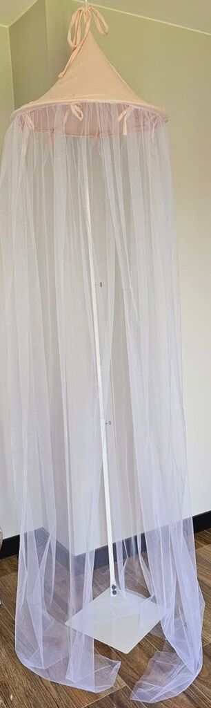 E-shop EKO Baldachýn nad postieľku mušelín + tyl Powder Rose 240x300 cm