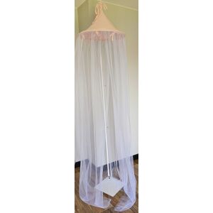 EKO Powder Rose Baldahin od muslina i tila za krevetić 240x300 cm - Posteljina