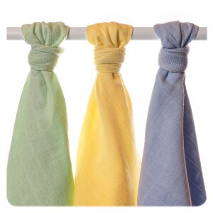 XKKO Organic Old Times Baby Washcloths - Pastel Colors - Bath Towel, Washcloth, Hooded Towel