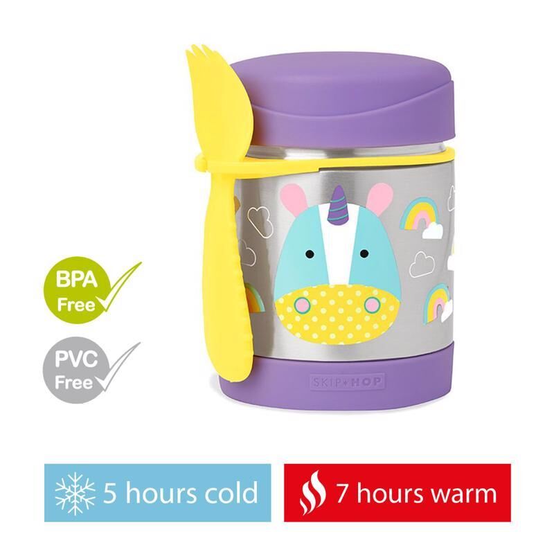 E-shop SKIP HOP Zoo Termoska s lyžičkou/vidličkou Jednorožec 325 ml, od 3 rokov