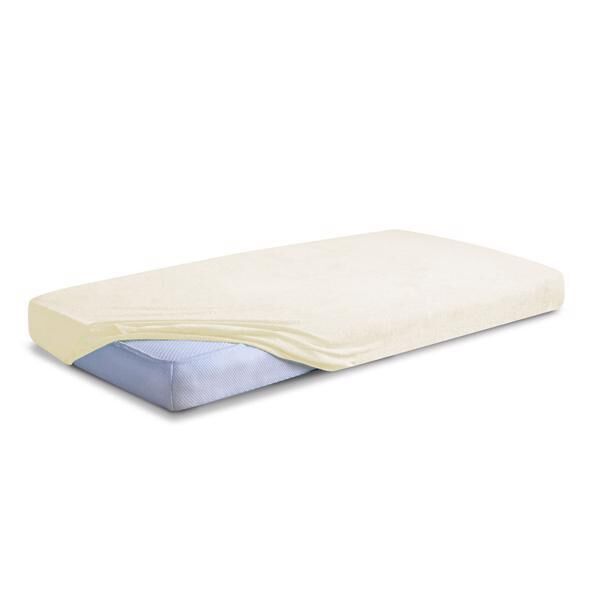 E-shop BABYMATEX Froté prestieradlo 60x120 cm krémové