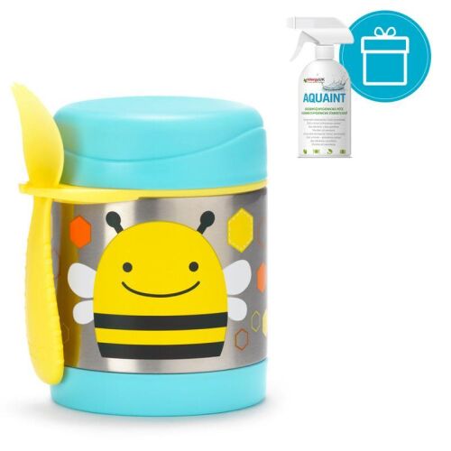 SKIP HOP Zoo Thermos with spoon / fork Bee 325ml, 3+ + AQUAINT 500 ml
