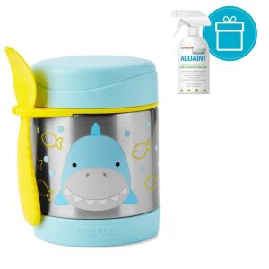 SKIP HOP Zoo Shark Food Thermos with Utensil and Aquaint Sanitizer Spray - Food thermosis