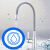 Retoo Flexibilis grey kitchen faucet with water stream
