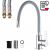 Retoo Flexibilis 360° grey kitchen faucet with hoses