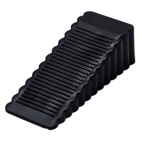 Fekete műanyag ajtóütköző, ék alakú, méretei 4,1 x 9,5 x 2,8 cm 122758446