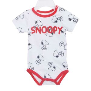 DISNEY Snoopy Baby Body, 18-24 Monate, weiß mit Snoopy-Print - Babys & Toddler