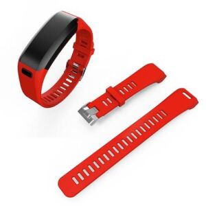 Szilikon okosóra szíj - PIROS - csavarhúzóval, 125mm + 83mm hosszú, 17mm széles - Garmin Vivosmart HR 122762809 - Okosóra szíj