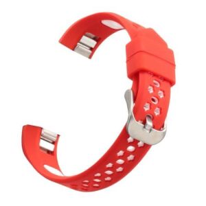 Okosóra szíj - légáteresztő, sportoláshoz, szilikon - PIROS / FEHÉR - Fitbit Alta / Fitbit Alta HR 122762823 - Okosóra szíj