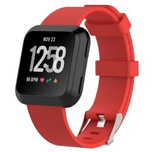 Okosóra szíj - PIROS - max 220mm-es csuklóra ajánlott, 23mm széles, L méret, 1 pár teleszkóppal - Fitbit Versa / Fitbit Versa Lite / Fitbit Versa 2 122762844 - Okosóra szíj