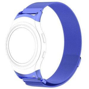 Okosóra milánói szíj - rozsdamentes acél - KÉK - fém háló kialakítás, mágneses, 245mm hosszú, 20mm széles - SAMSUNG Gear Fit 2 SM-R360 / SAMSUNG Gear Fit 2 Pro SM-R365 122762863 - Okosóra szíj