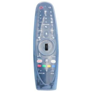LG TV távirányitóhoz szilikon védő tok - 185 x 50mm, csúszásgátló, cseppálló - ÁTLÁTSZÓ - LG AN-MR600 / AN-MR650 / AN-MR18BA / AN-MR19BA / AN-MR20BA
