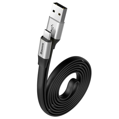 BASEUS adatátviteli kábel / USB töltő - USB 3.1 Type C, 1,2m, 2A - EZÜST - GYÁRI 122762946