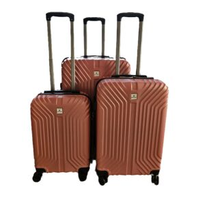 Pierre Cardin rózsaszín bőrönd szett, 3 méretben - Pierre Cardin