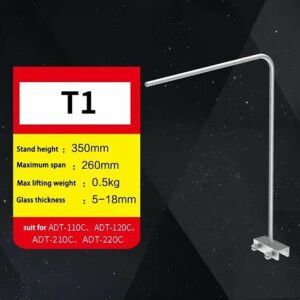 Скоба SunSun T1 – Универсална, регулируема скоба за LED осветление в аквариума, алуминий + ABS, съвместима със стъкло 5–18 мм 122778957 - Животновъдство