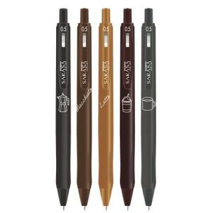 Zseléstoll, 0,33 mm, nyomógombos, ZEBRA "Sarasa Study with Coffee", 5 különböző szín 122885889 - Toll & Ceruza