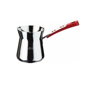 OMS Wasserkocher, 18/10 Edelstahl, 0,85 l, silber/rot