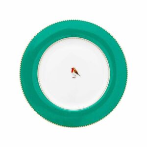 Porcelánový tanier, Raňajky, Pip Studio, Zelený, 21 cm, kolekcia Love Birds 122828985 - Pip Studio
