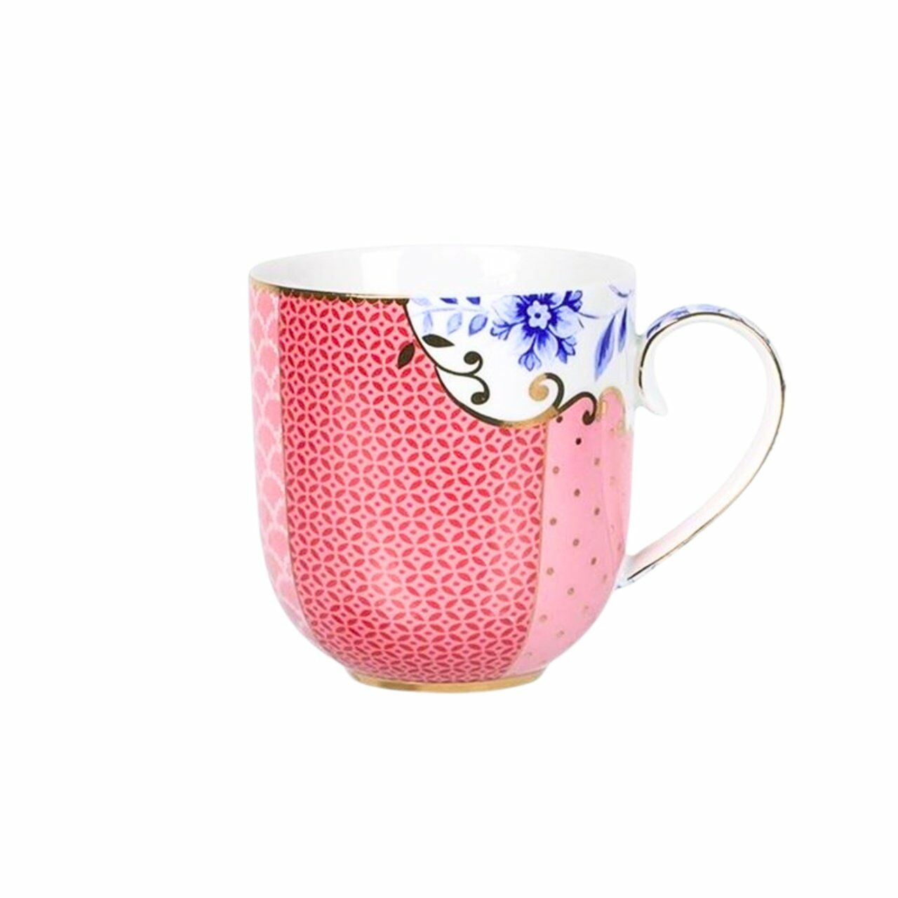 Kubek porcelanowy, kolekcja Royal Multi, różowy, 260 ml, Pip Studio