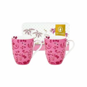 Комплект 2 чаши, порцелан, Pip Studio, Flowers Pink, 145 мл, колекция Jolie 122829060 - Обслужване на