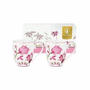 Zestaw porcelanowych kubków Pip Studio Jolie Tulip Pink, 2 kubki, 450 ml - Kubek
