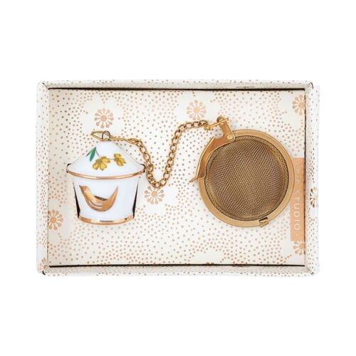 Zestaw do herbaty porcelanowej z zaparzaczem, Pip Studio, kolekcja Floral 122829166