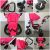 Details des R-Sport rosa Dreirads mit Drehfunktion: Sitz, Lenker, Rad, Schiebegriff
