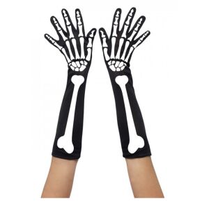 Szexi női kesztyű csontváz mintával, felnőtteknek