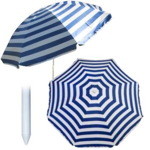 Pepita tilting Sunshade with UV protection 1,8m - Striped #blue-white 123794324