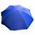 Pepita 2m blue tilting beach umbrella with UV protection, showing the umbrella from the top