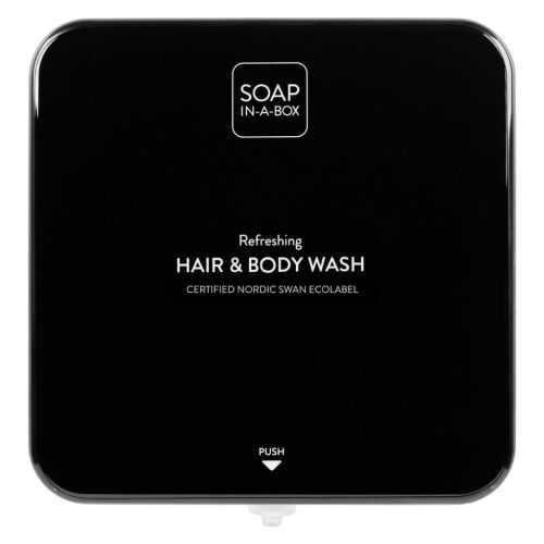 Soap-In-A-Box čierny dávkovač na vlasy a telo