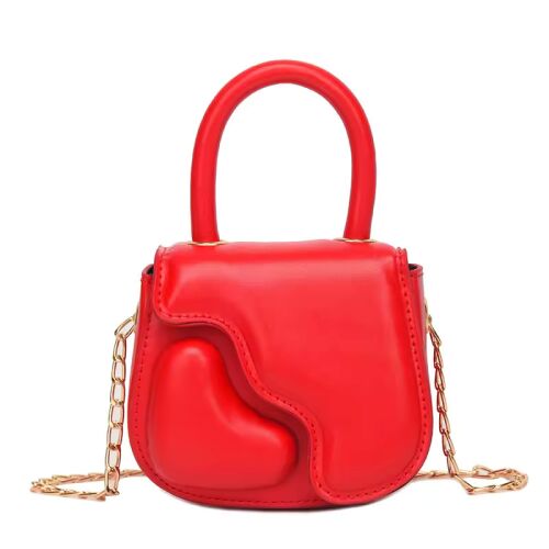 Mini torbica za rame, TAIKESEN BG-1, u obliku srca, elegantna, crvena