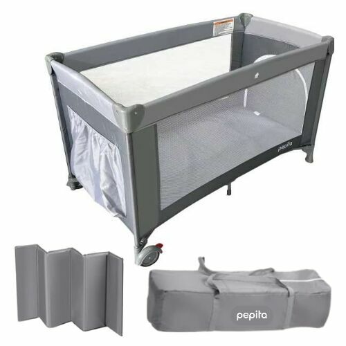 Értékcsökkentett! - Pepita összecsukható Utazóágy matraccal és táskával #szürke