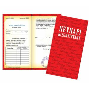 Vicces Névnapi Bizonyítvány ajándék - Vicces ajándék