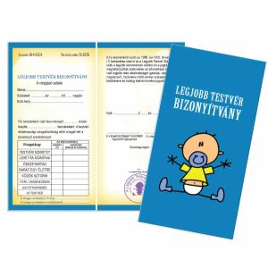 Vicces bizonyítvány a legjobb testvérnek, egyedi ajándék testvéreknek - Vicces ajándék